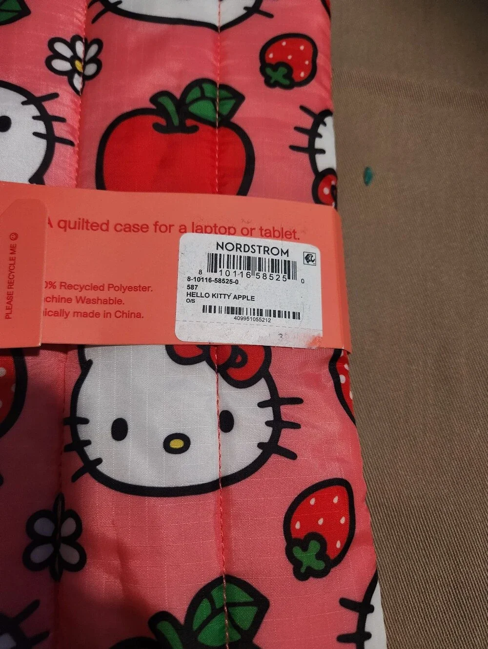 Hello Kitty Baggu Puffy Laptop Sleeve Case 13